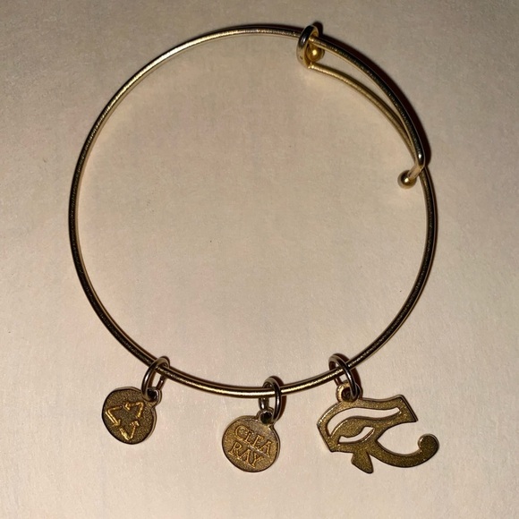 CLEA RAY Eye of Horus Charm Bracelet with Sliding Adjustable Catch Made in USA - Picture 7 of 12